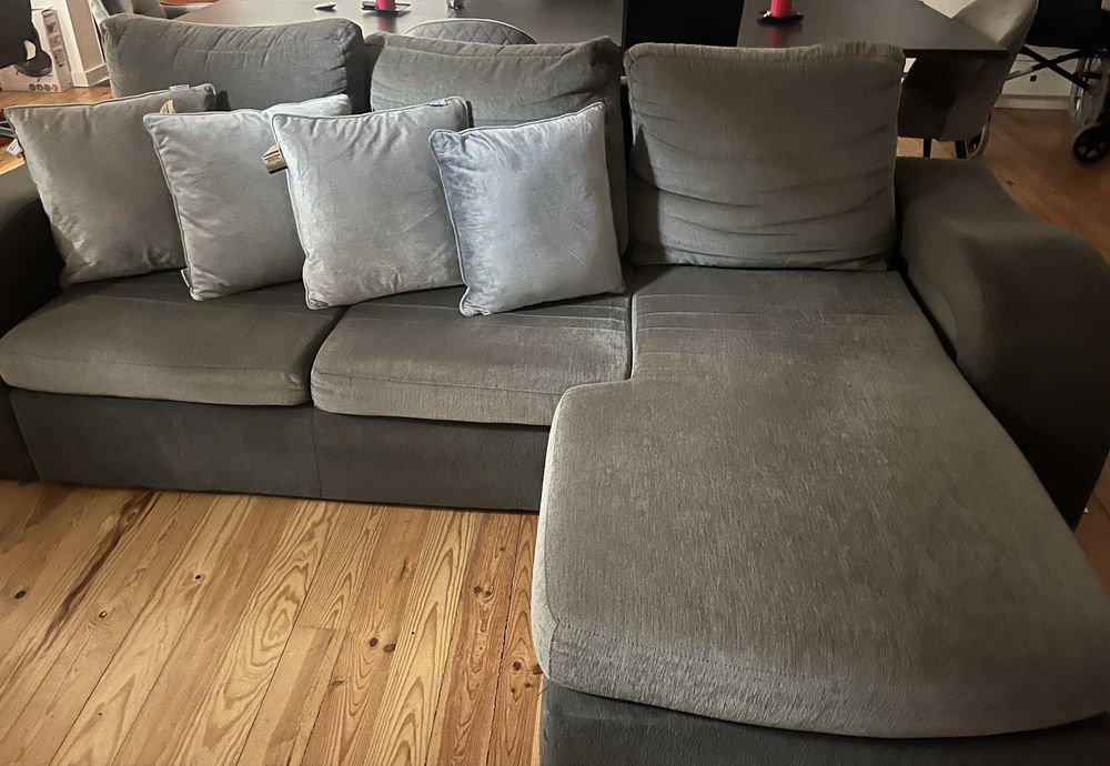 sofa cinza usado
