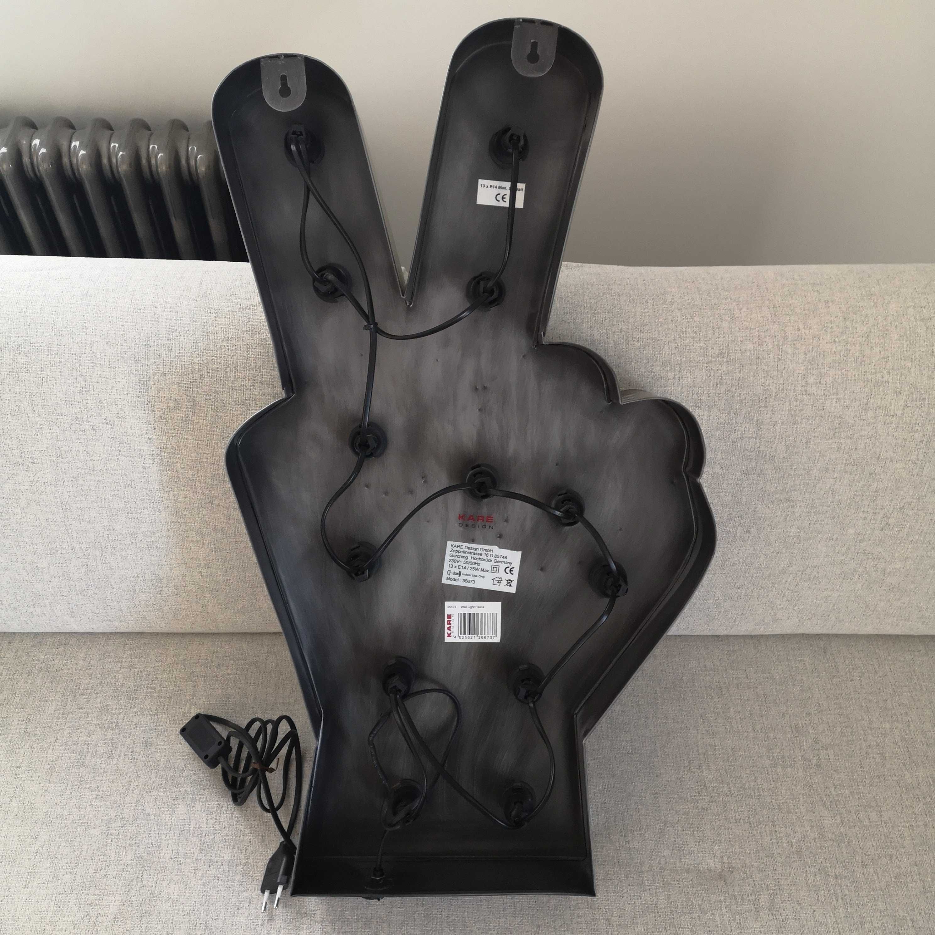 Lampa ścienna kinkiet Kare Design PEACE 40X71 metalowa e14