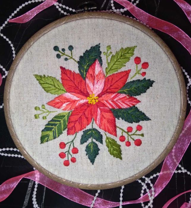 Готова вишивка декор пано Різдво Новий рік