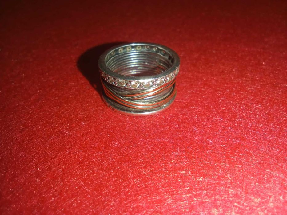 Ouro e Prata Anel de Senhora