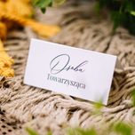 winietki na stół weselny Boheme - biało czarne