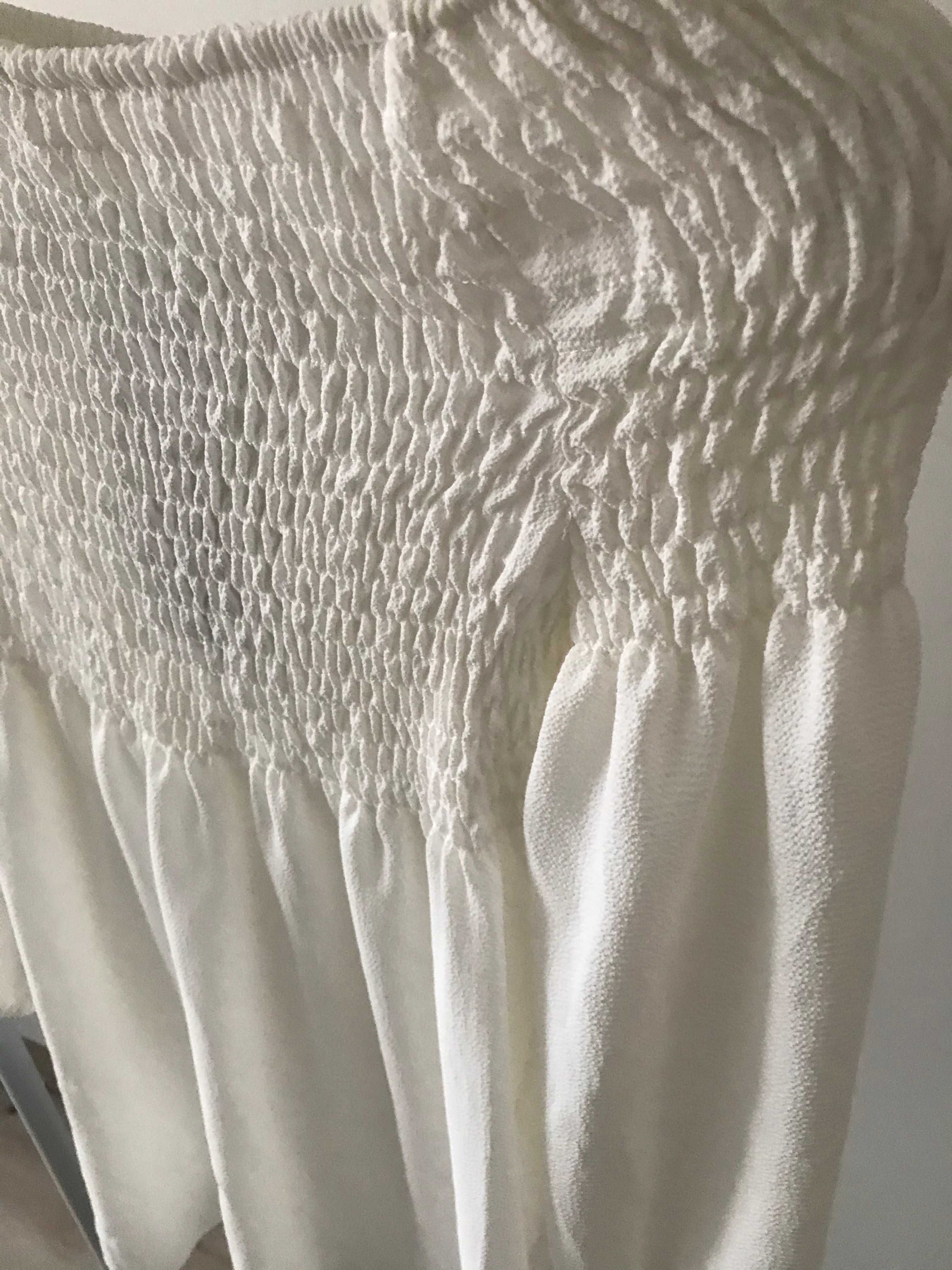 Echo sukienka narzutka plażowa biała tunika XS S