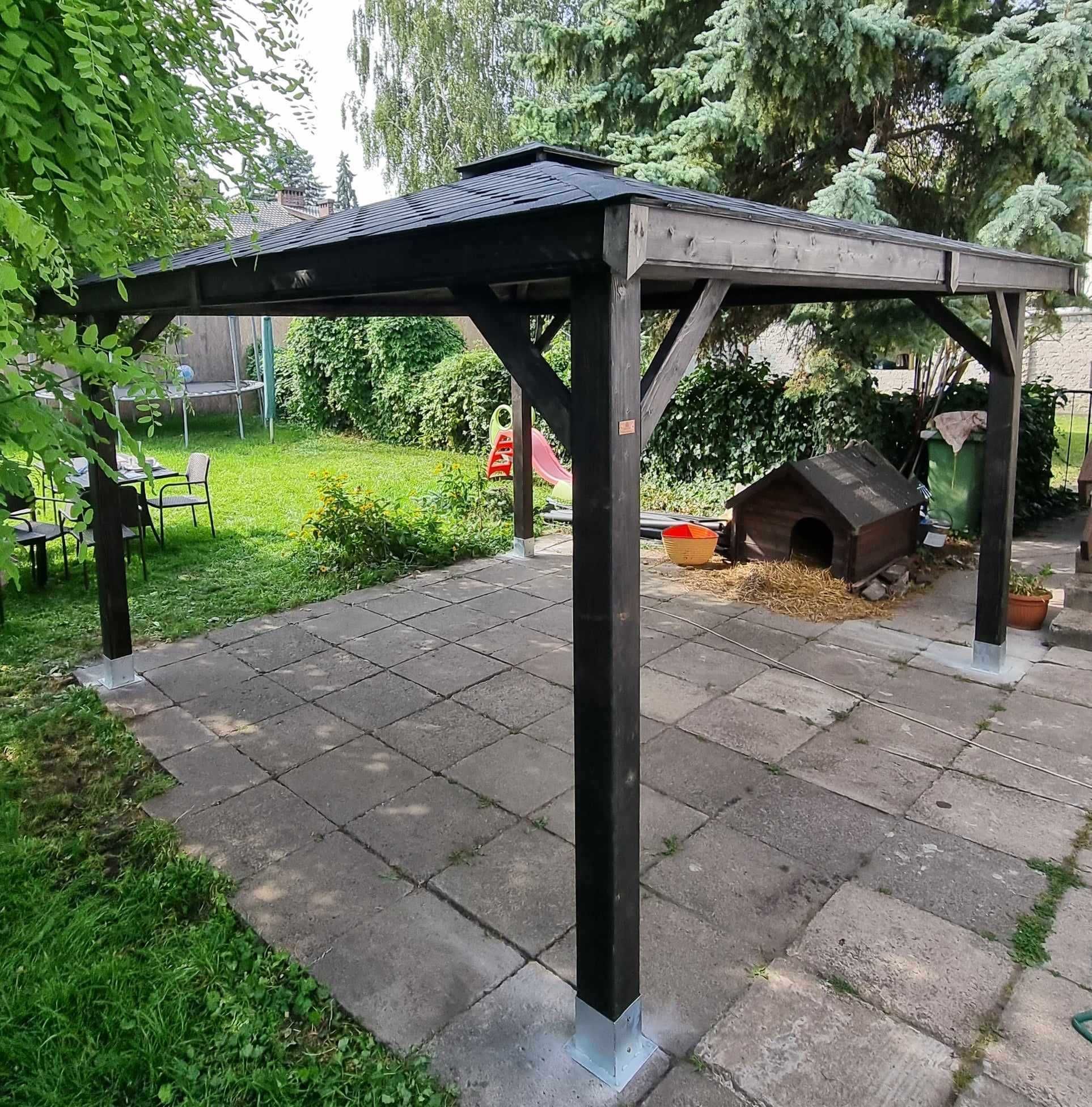 Altana ogrodowa MALTA 3x3 altanka wiata pergola zadaszenie słupy 12x12