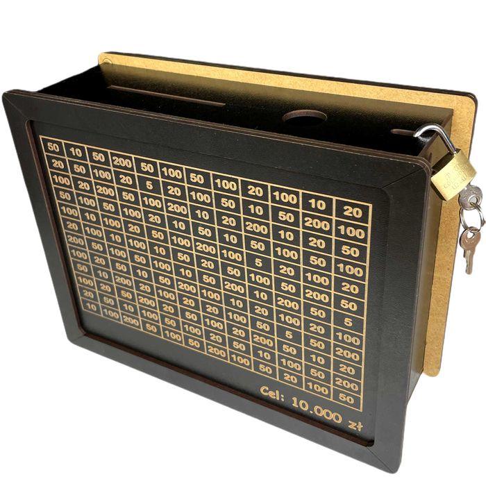 Skarbonka Wykreślana Prezent UPOMINEK + WŁASNY GRAWER URODZINY