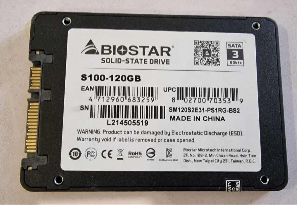 Накопичувач SSD Biostar 120gb 2.5 "sata 3" (s100-120gb)