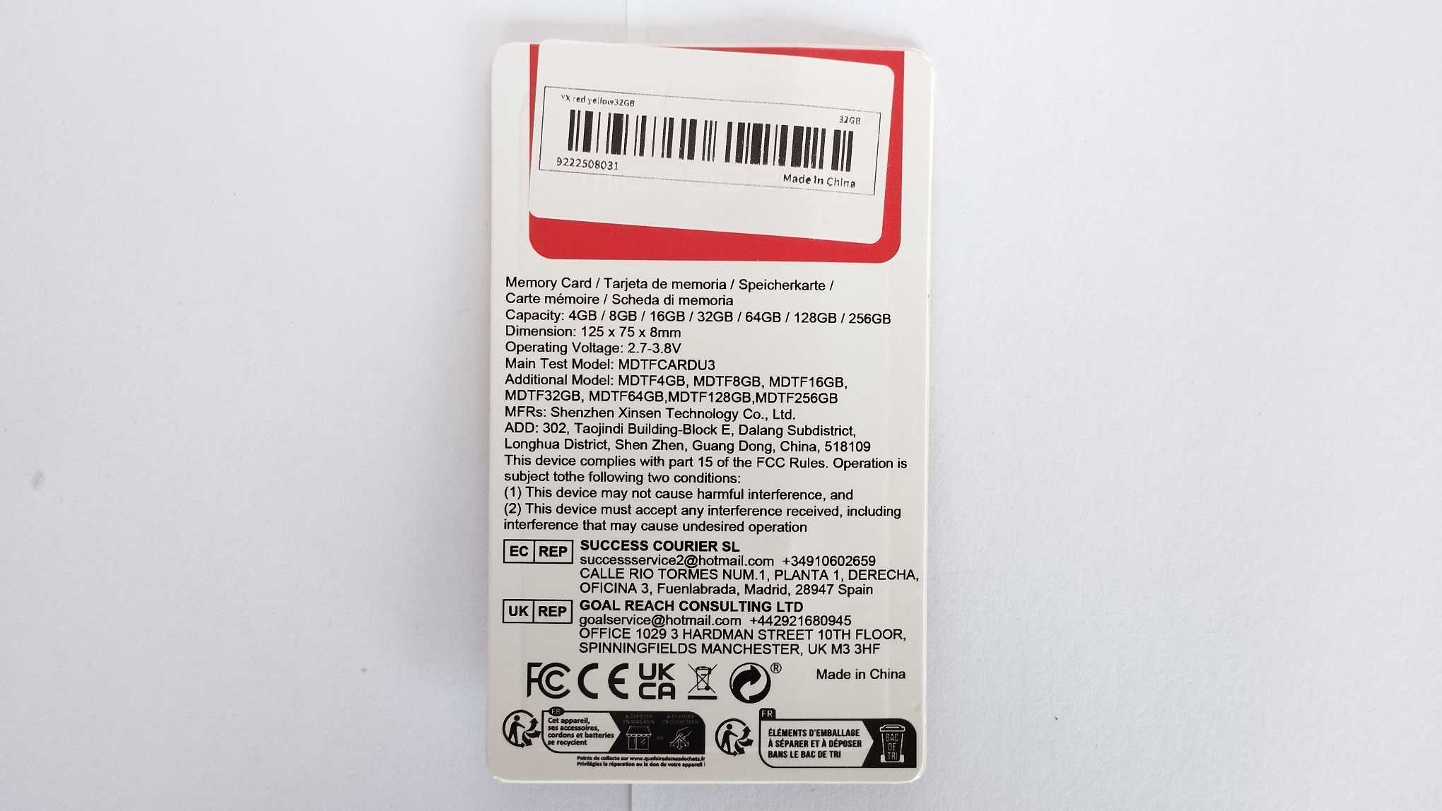 NOVO - Cartão de Memória MicroDrive  32GB para Nintendo Switch