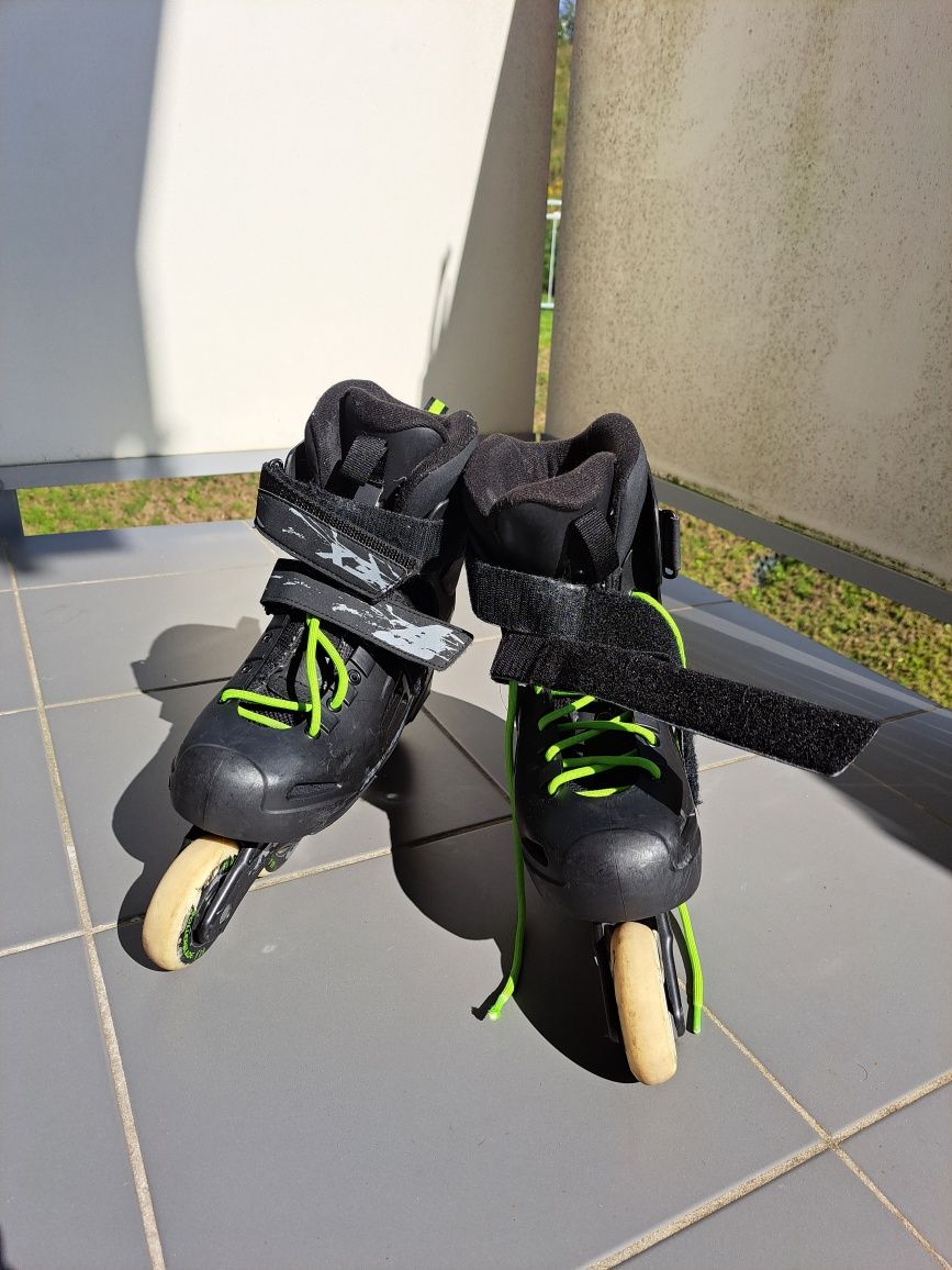 Rolki Rollerblade Fusion X3 black green czarne 38,5