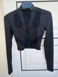 Camisola top crop com transparências