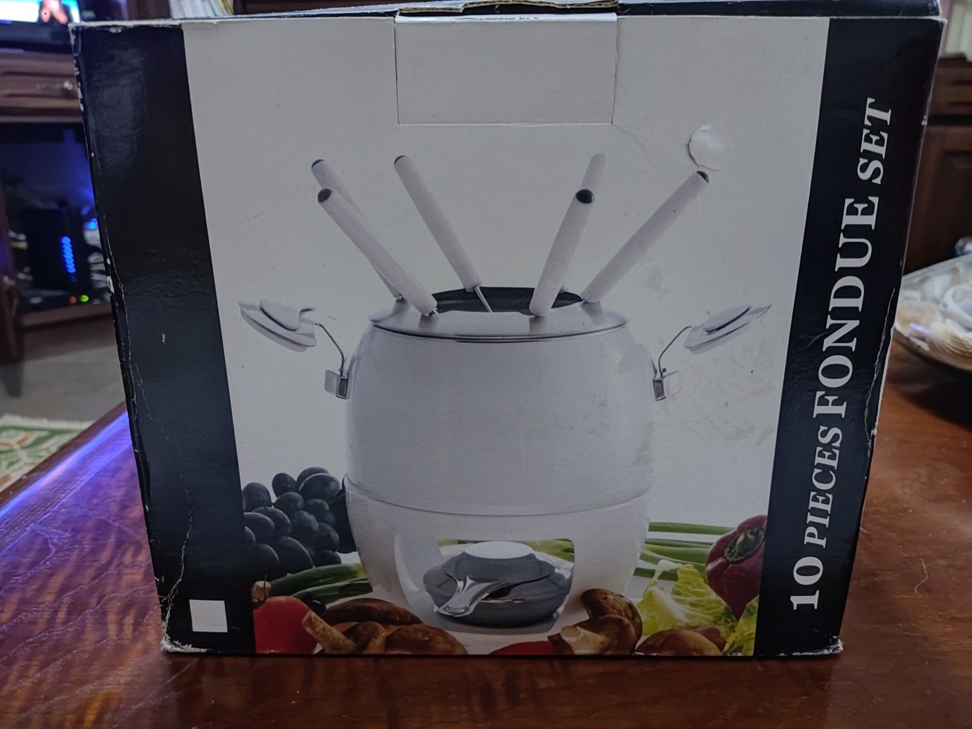 Fondue set com 10 peças NOVO