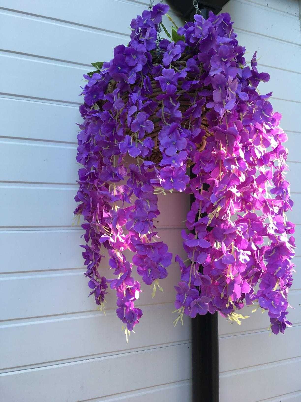 12x wisteria glicynia sztuczna girlanda kwiatowa dekoracja