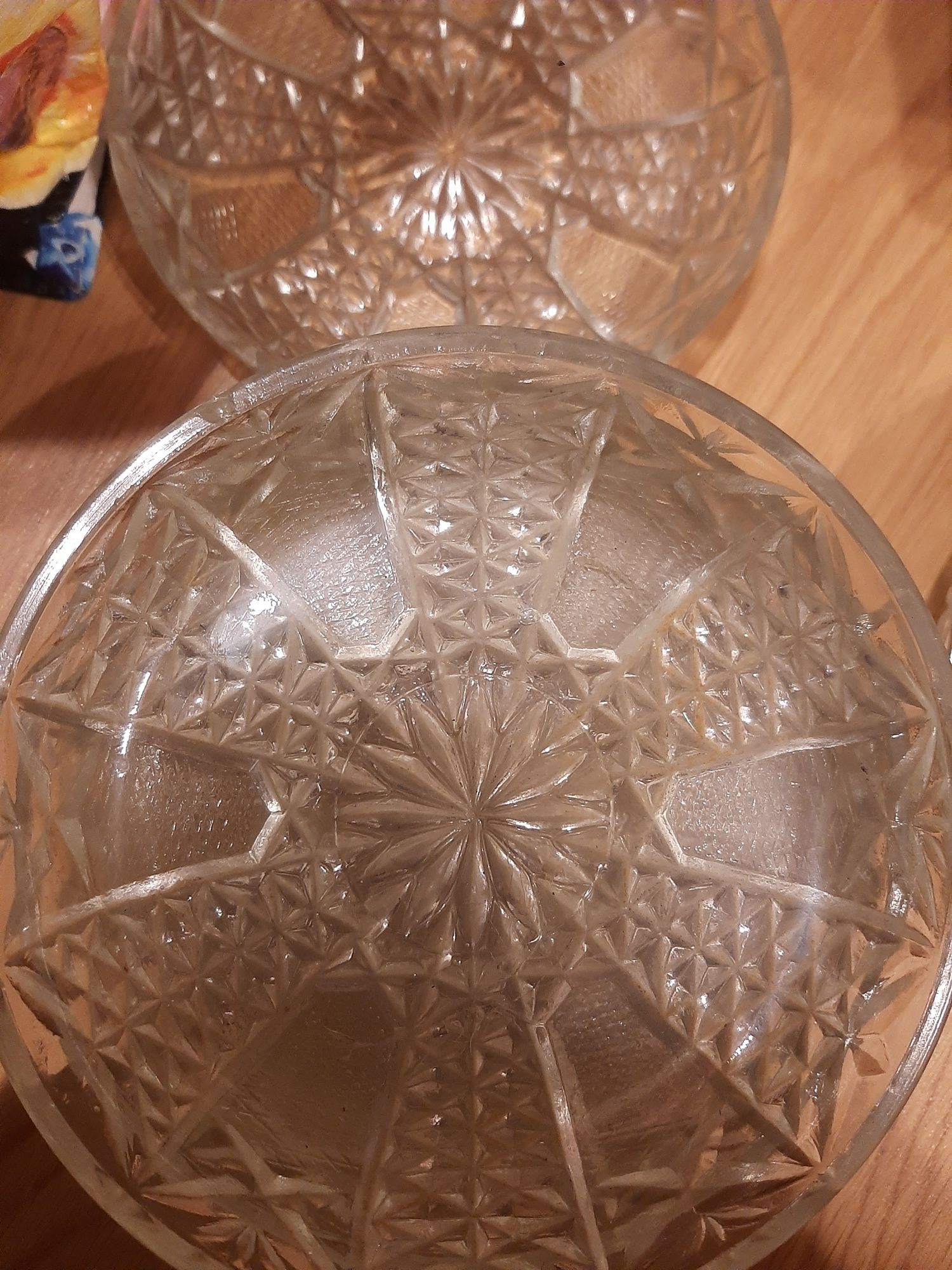 Talerzyki szklane 9 sztuk kryształowe kryształ dwa rodzaje