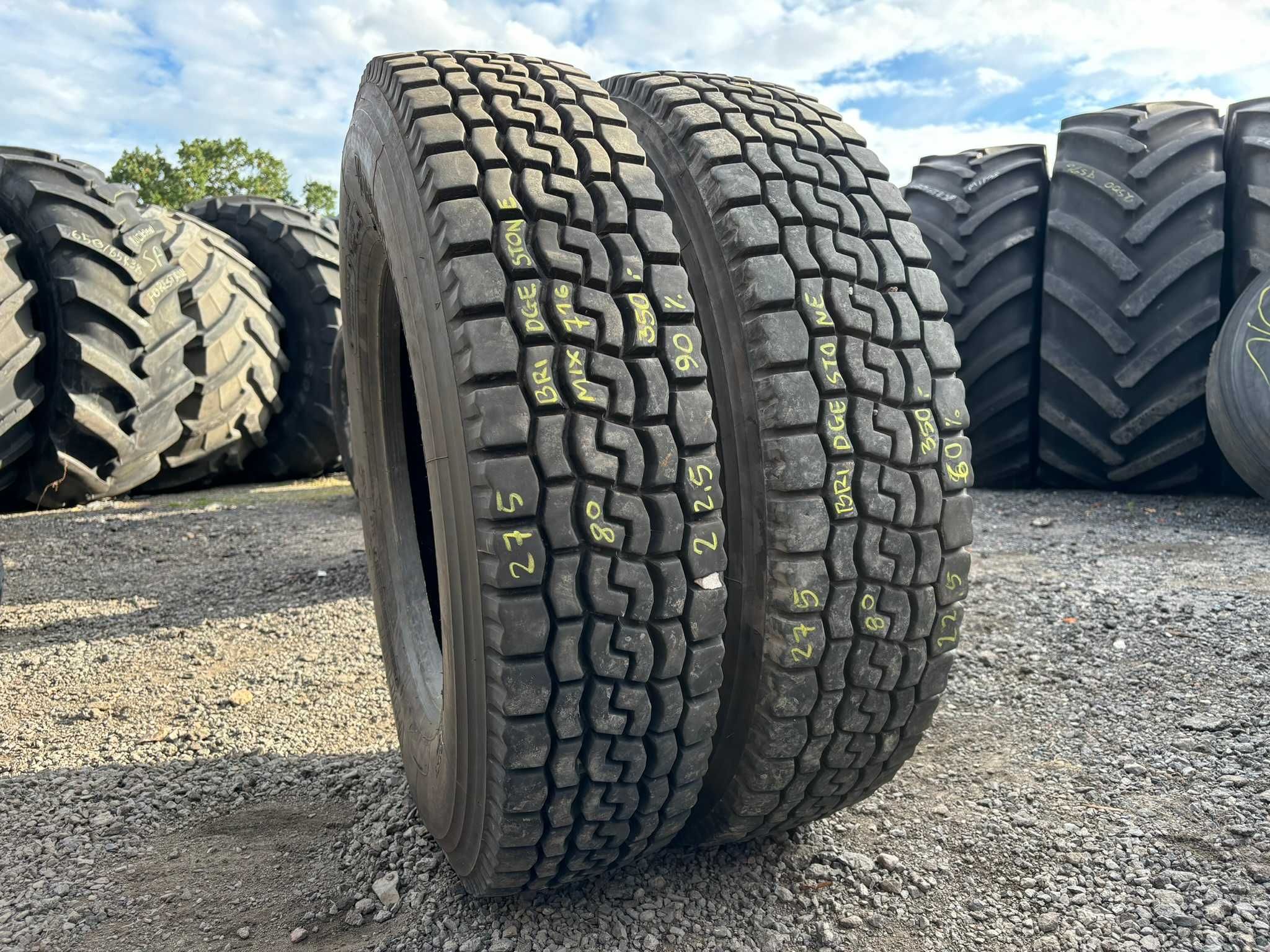 Opona Opony Ciężarowe 275/80R22.5 BRIDGESTONE V-STEEL 2019R (90%) CAŁE