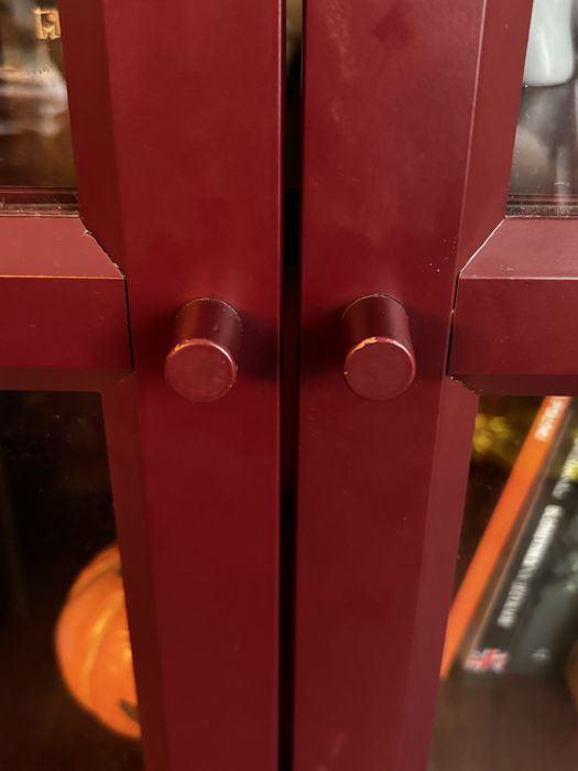 Billy oxberg ikea witryna kredens bordowy burgundowy unikat