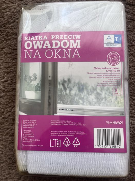 Siatka okienna przeviw owadom