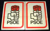 Autocolantes Vintage Anos 70 PSOE Partido Socialista Operário Espanhol