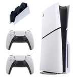 Ps5 1tb z napędem dwoma padam i stacją ładująca i