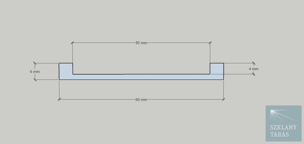 Uchwyt do drzwi szklanych przesuwnych stal nierdzewna komplet 2 szt.