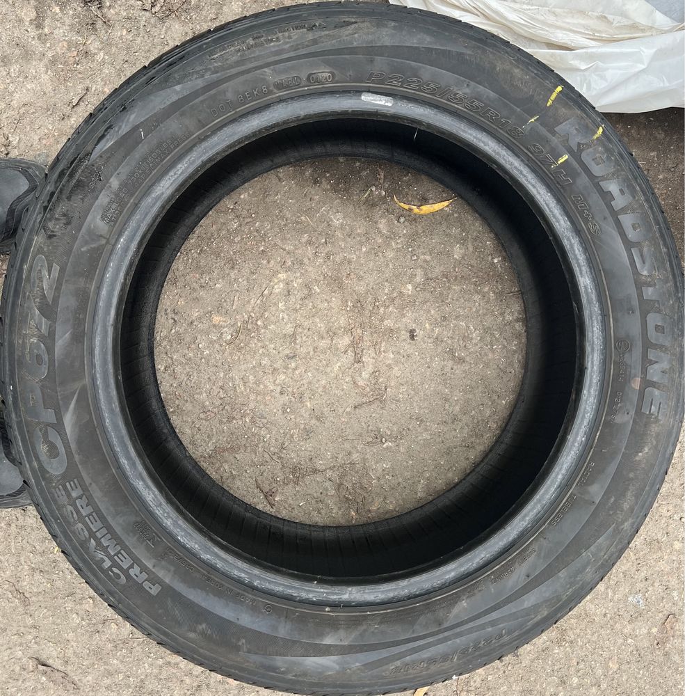 Резина лето ROADSTONE p225/55/r18 б/у поштучно