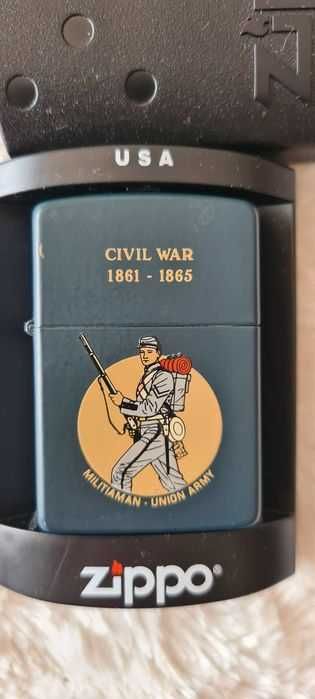 Zippo Civil War Militian Man Union Print Blue VII 1991
