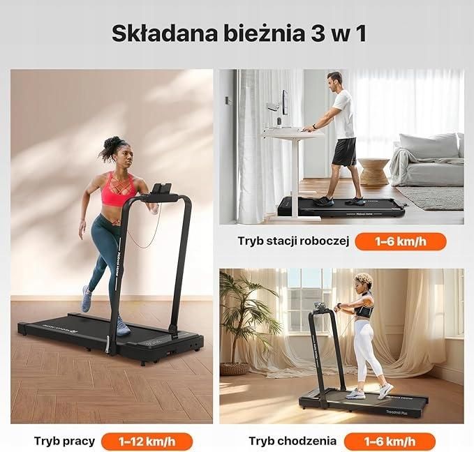 Bieżnia elektryczna mobvoi home t4225 plus 120 kg 2,5 km 12km/h