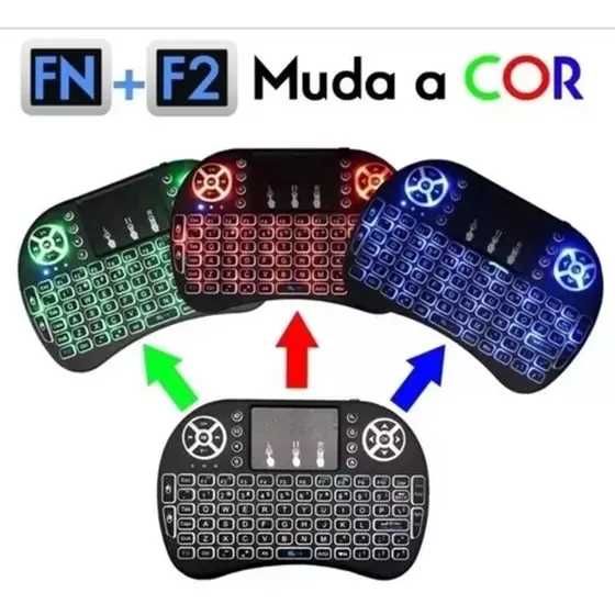 Mini teclado Wireless retroiluminado (NOVO)