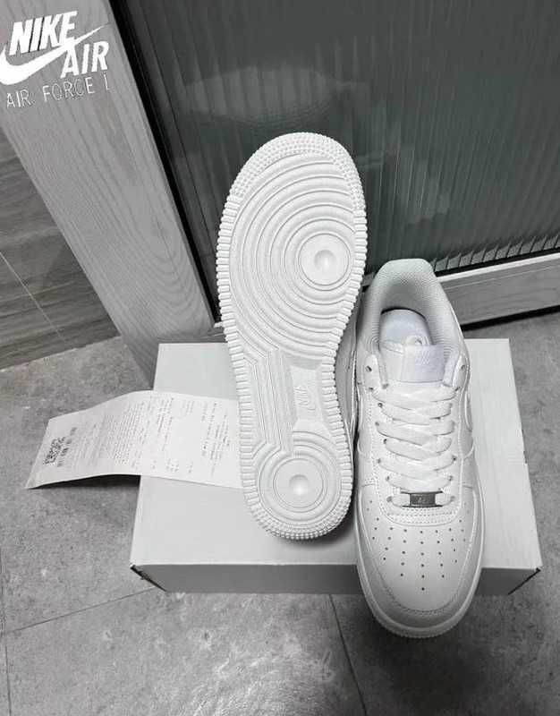 Biały\NikeForce1*airDamskieKomfort ZniżkaTrampkiNeutralne 46