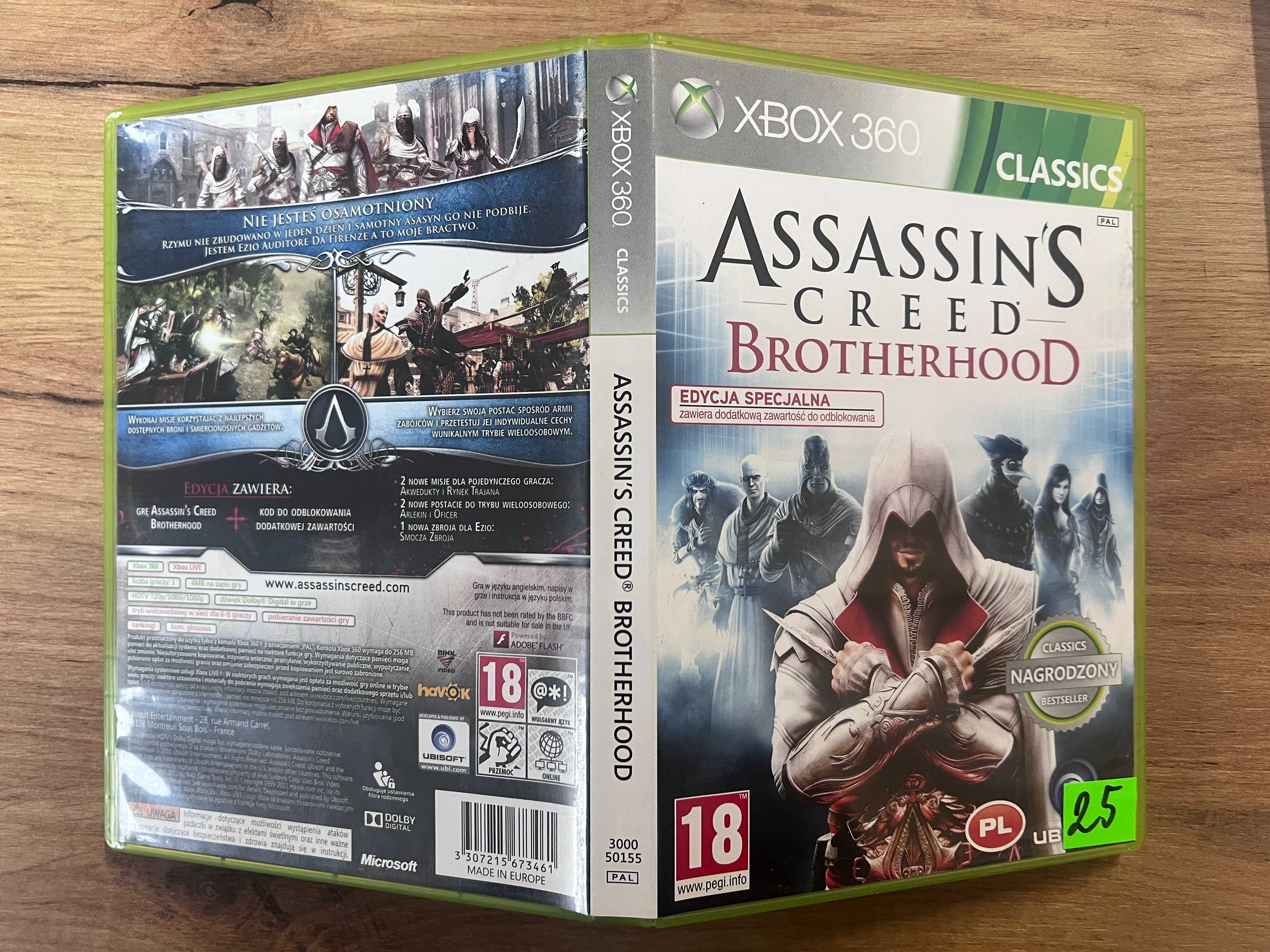 Assassin's Creed Brotherhood Xbox 360 Kompatybilne Xbox One/Series