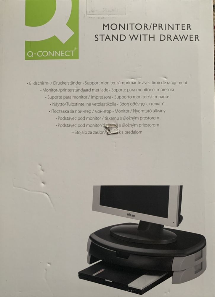 Podstawa pod monitor z szuflada Q-connect