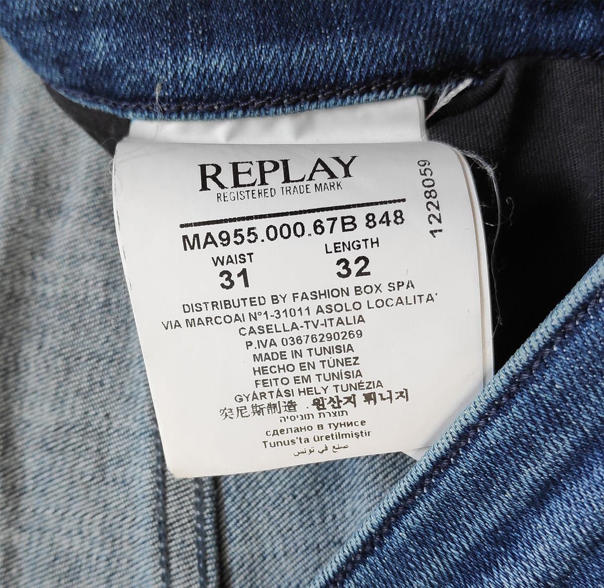 Replay newbill джинсы голубые оригинал W32 L32