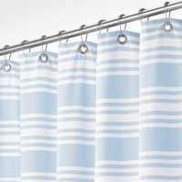 Zasłona prysznicowa w 100% z bawełny – w paski 183 x 183 cm