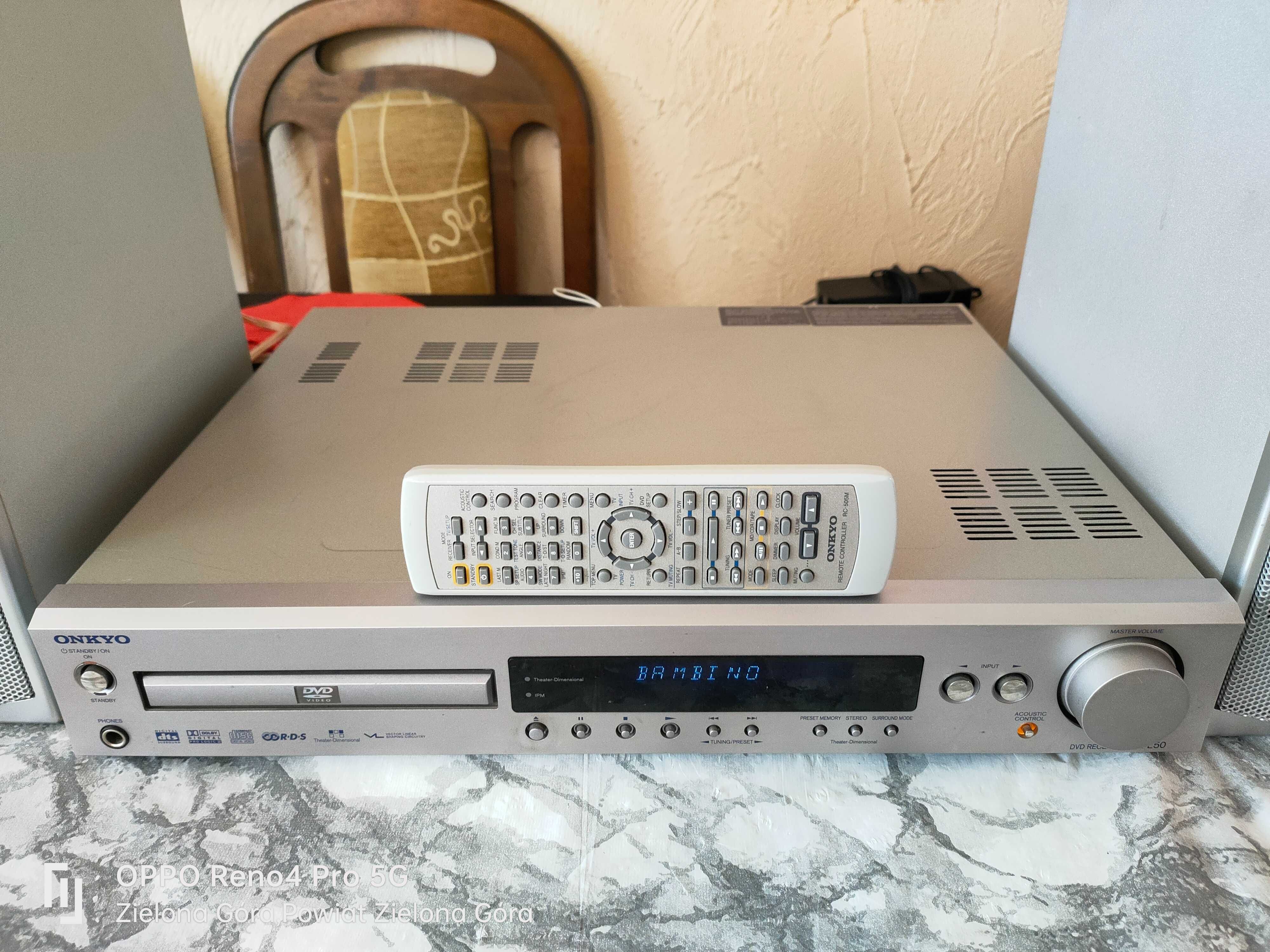 ONKYO DR-L50 100% Sprawny Hi-Fi Amplituner z DVD Made in Japan Pilot