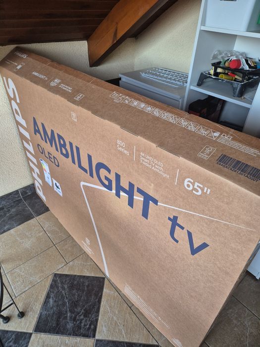 karton do transportu telewizora phillips 65'