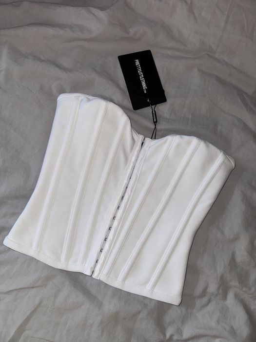 Корсет з кісточками білий корсет