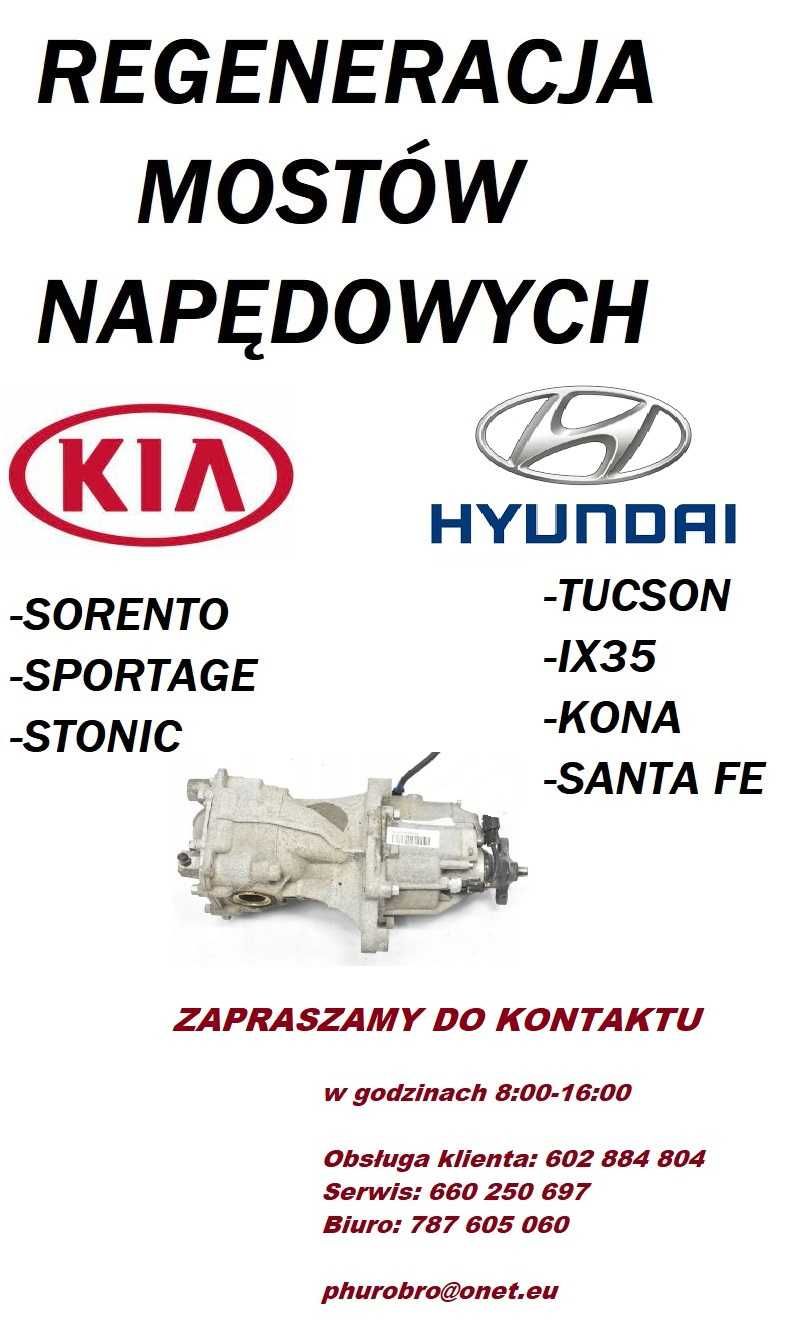 Regeneracja i sprzedaż mostów napędowych KIA Hyundai