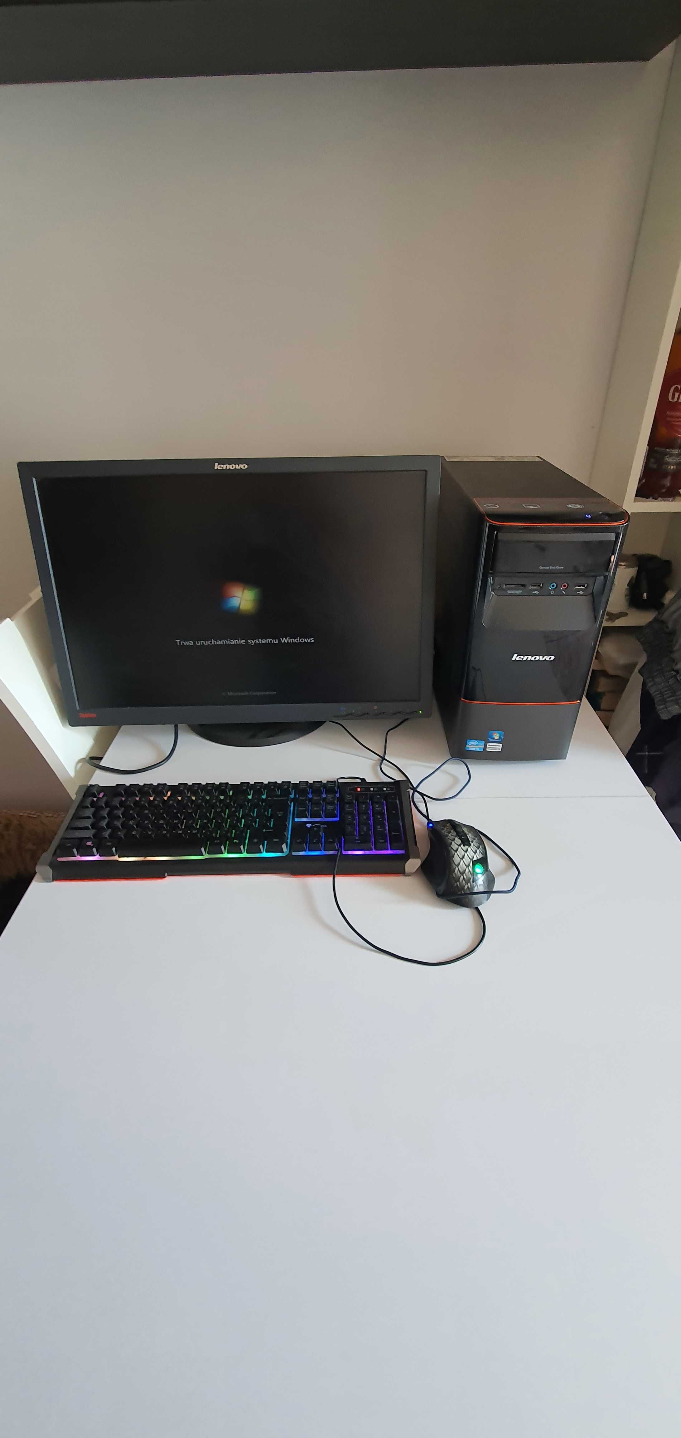 zestaw lenovo i5 klawiatura mysz monitor 24