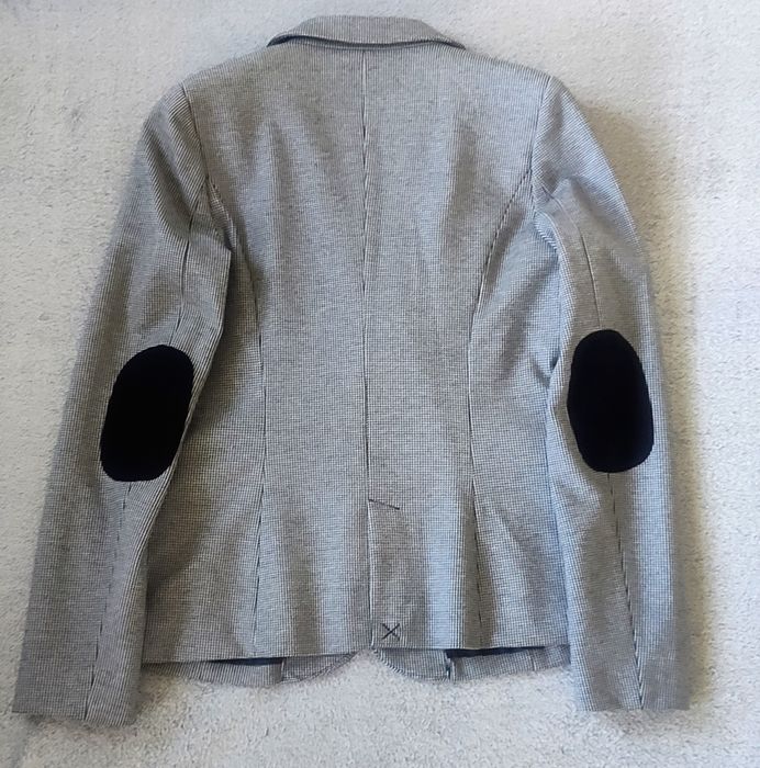 Elegancka, damska marynarka w pepitkę, czarno biała Mohito rozm M łaty