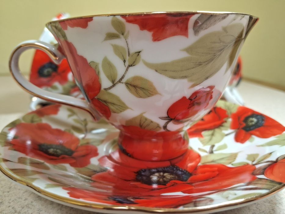 Чайниї сервіз червони макі