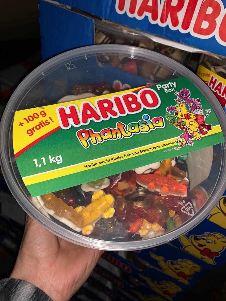 Haribo відерка по 1,1 кг Микс фантазій/ колор радо