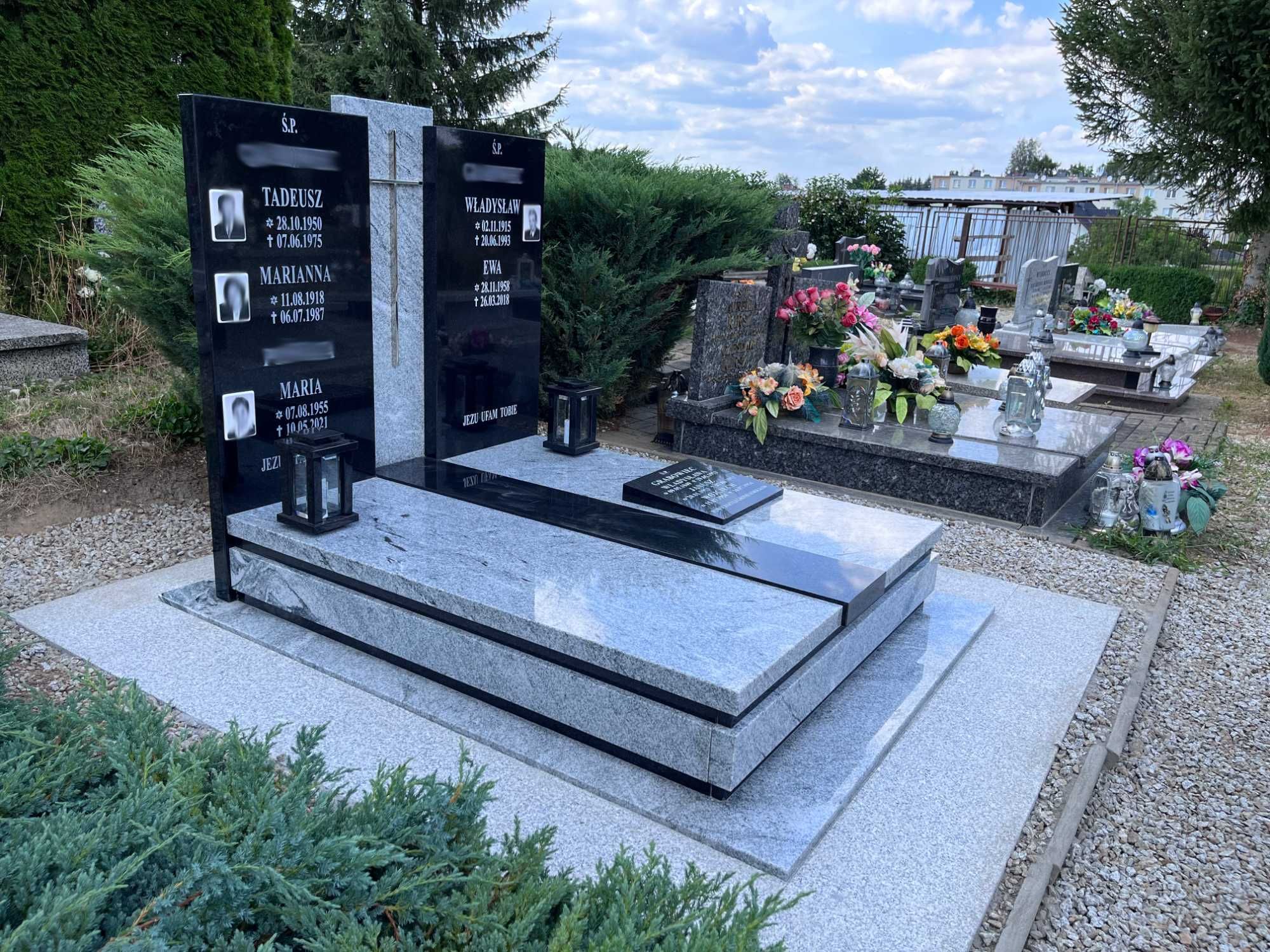 Nagrobek granitowy Viscount White BRYŁA