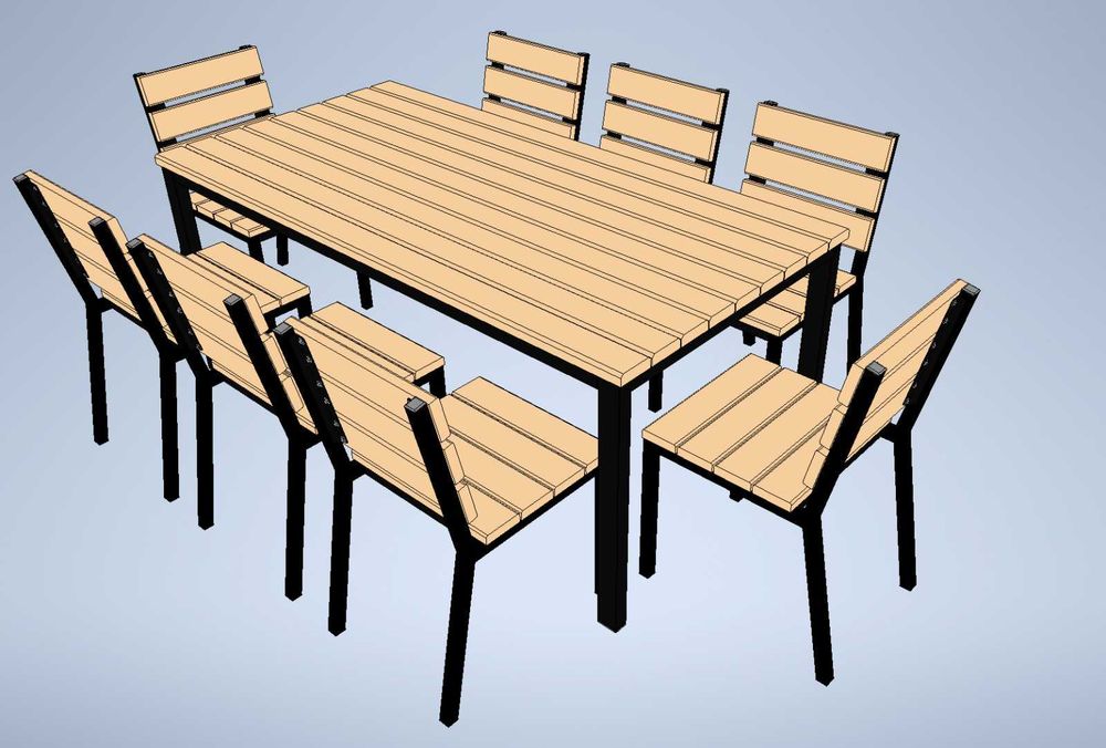 Meble loft zewnętrzne ogród / taras - na wymiar