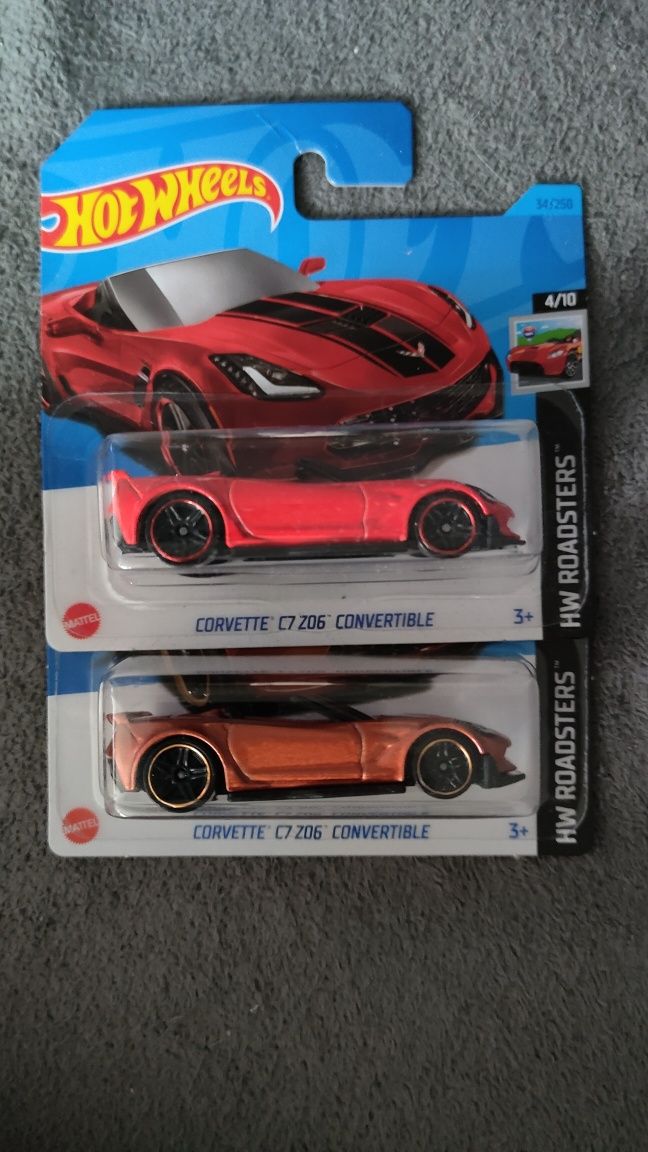 Hot Wheels 2x Corvette C7 Z06 Convertible