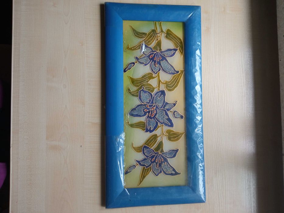 Obraz malowany na szkle Lilie 28 x 58 cm