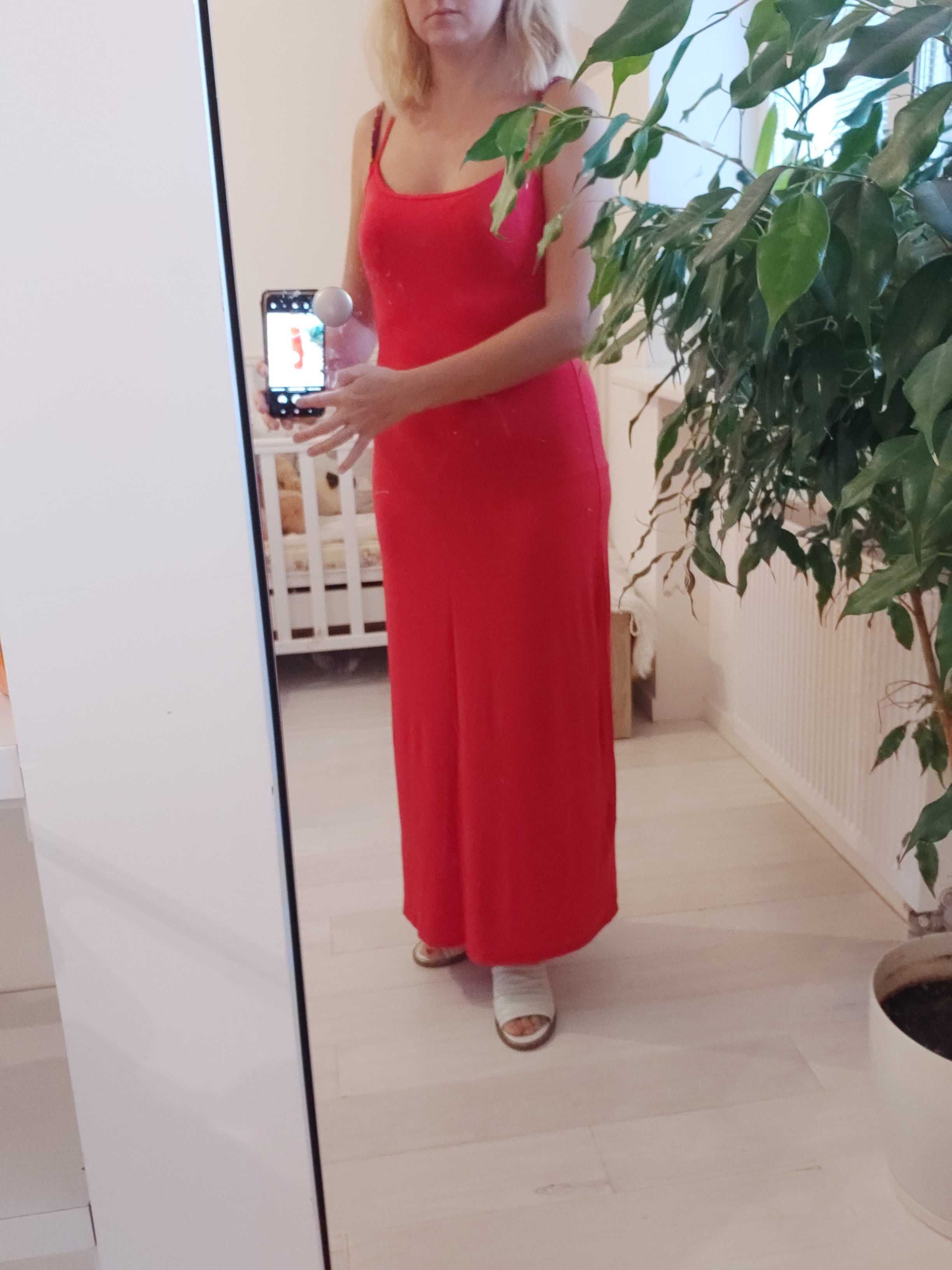 Платье сарафан в пол 44-46укр красное