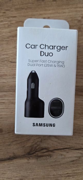 Ładowarka samochodowa SAMSUNG Czarny podwójna nowa zaplombowana