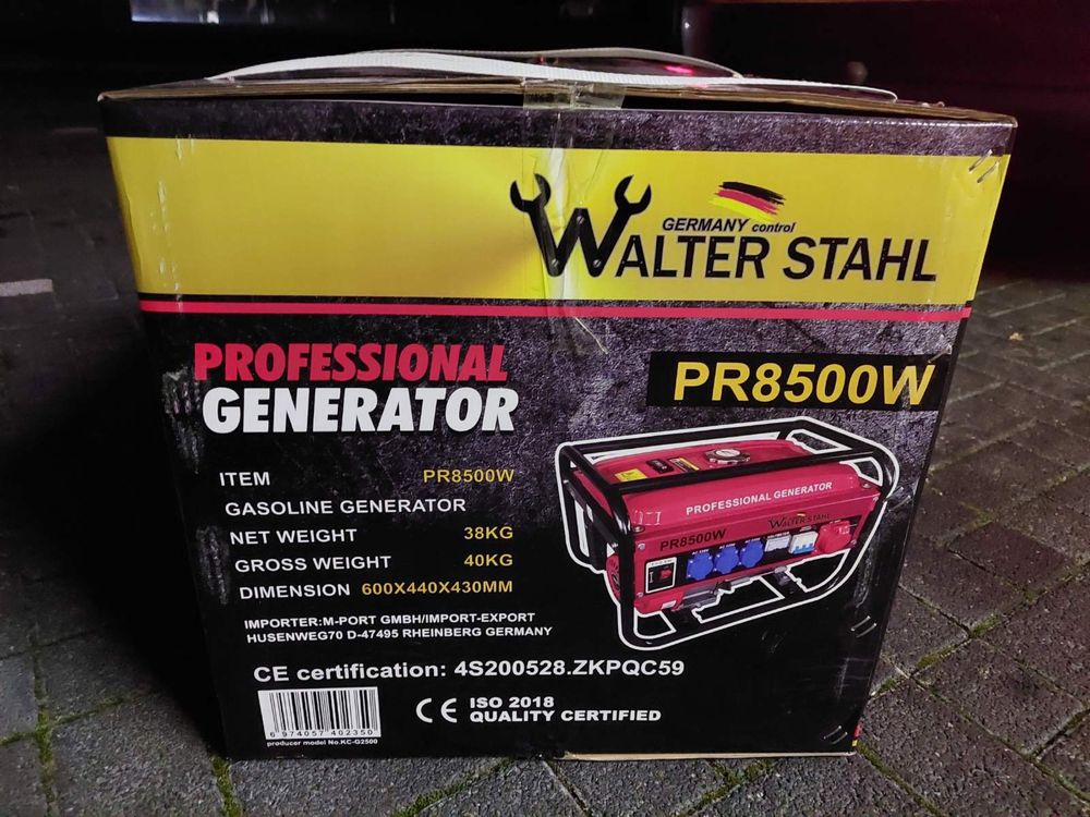 Генератор Walter stahl pr8500w