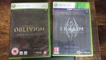 Zestaw Skyrim legendary i Oblivion goty wszystkie dlc xbox 360