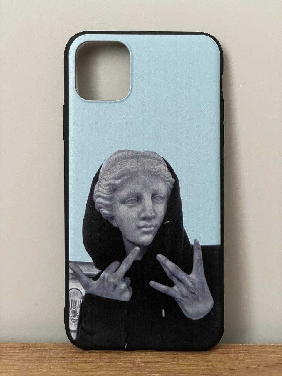 Etui na telefon iPhone XR, 11, 12, 13, nowy, statua David, Mona Lisa