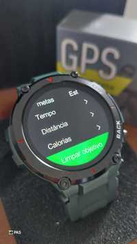 K37 GPS Smartwatch Bateria 480mah IP68 Impermeável Ecrã 1.32 IPS ant
