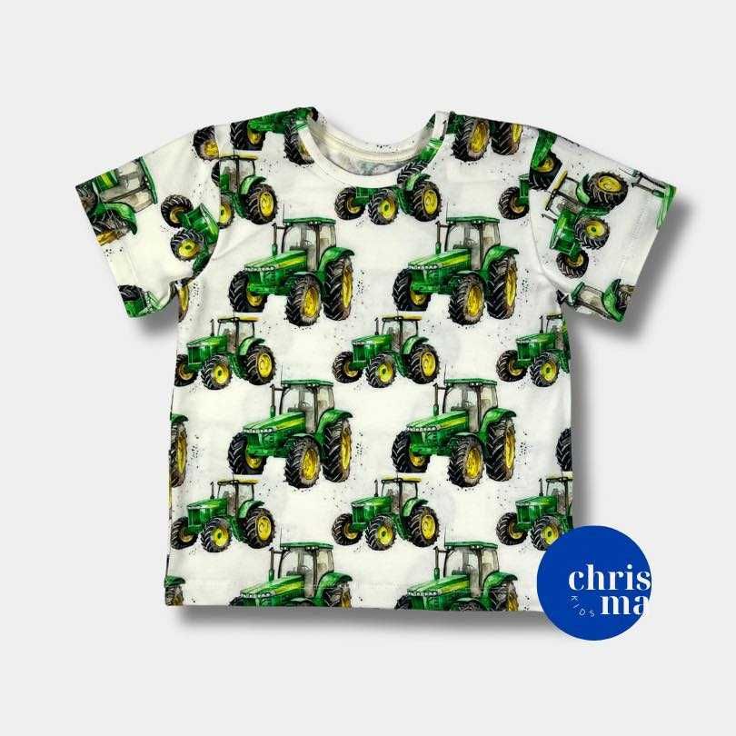 Chrisma bluzka krótki rękaw koszulka T-shirt traktory ciągnik 128