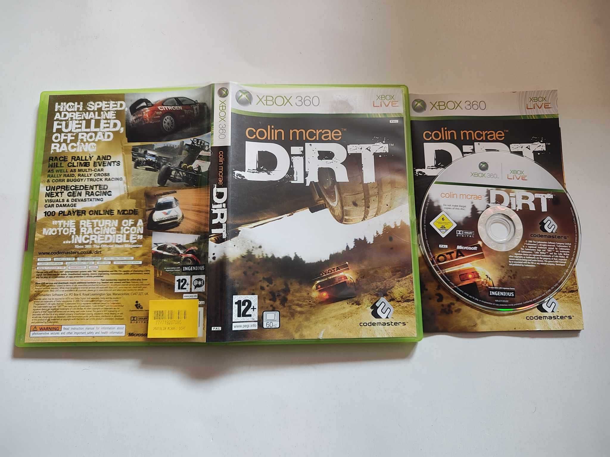 Xbox 360 gra Colin McRae Dirt